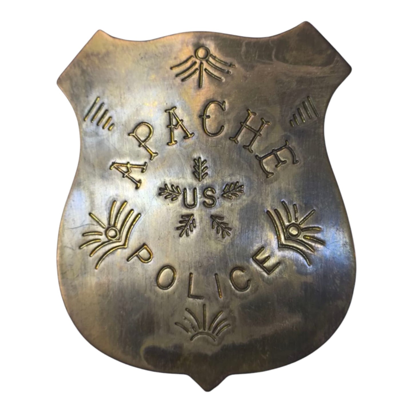 Placa de metal Policía Apache