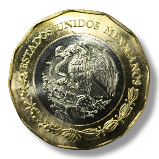 Moneda de 20 pesos Emiliano Zapata