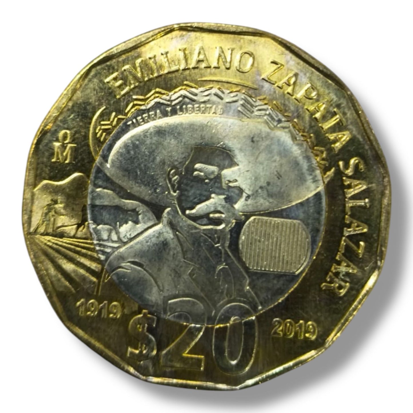 Moneda de 20 pesos Emiliano Zapata