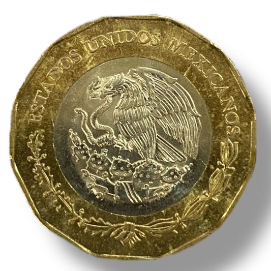 Moneda de 20 pesos fundación lunar