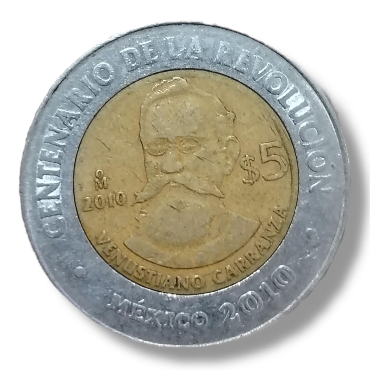 Moneda de 5 pesos Venustiano Carranza