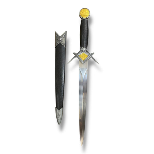 Daga Masona plata con dorado