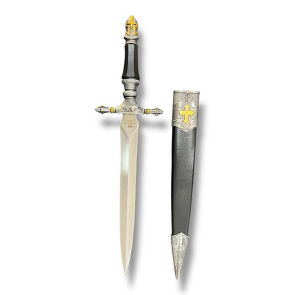 Daga templaria plateada