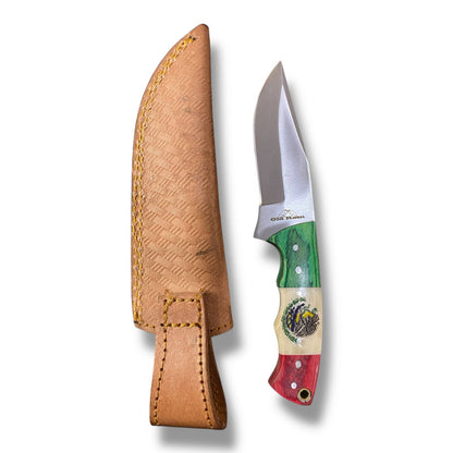 Navaja con bandera Mexicana