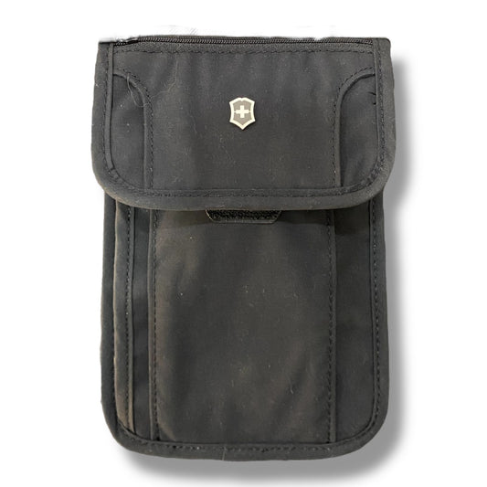Bolsa de seguridad oculta de lujo con protección RFID color NEGRO Victorinox