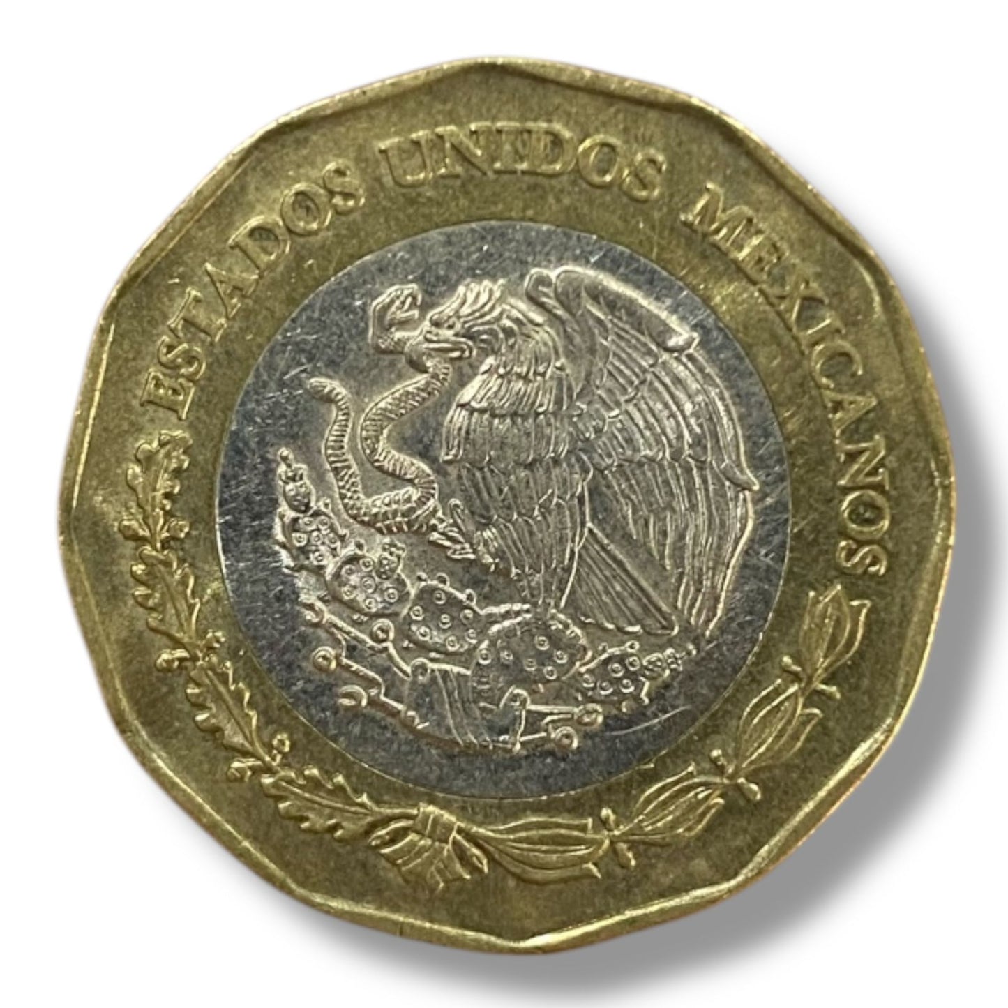 Moneda de 20 pesos puerto de Veracruz