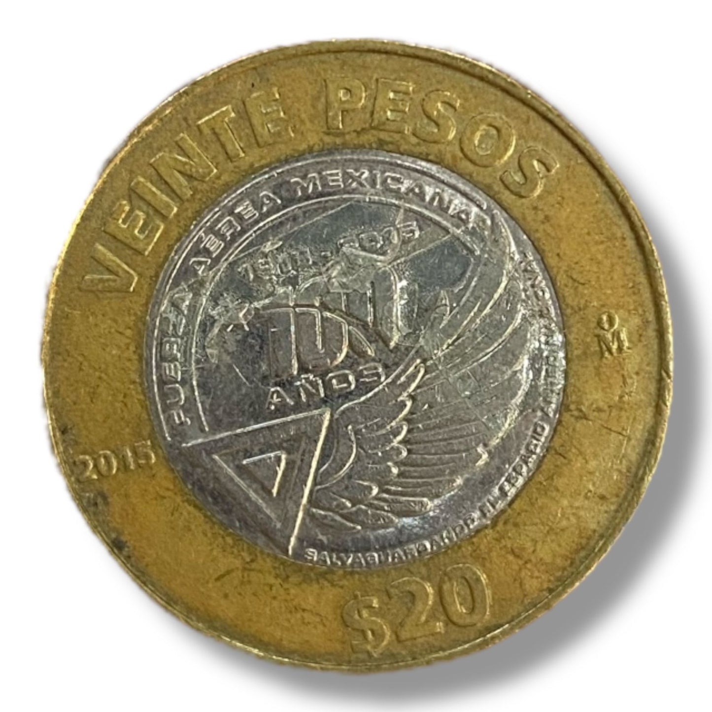 Moneda de 20 pesos Fuerza Aérea Mexicana