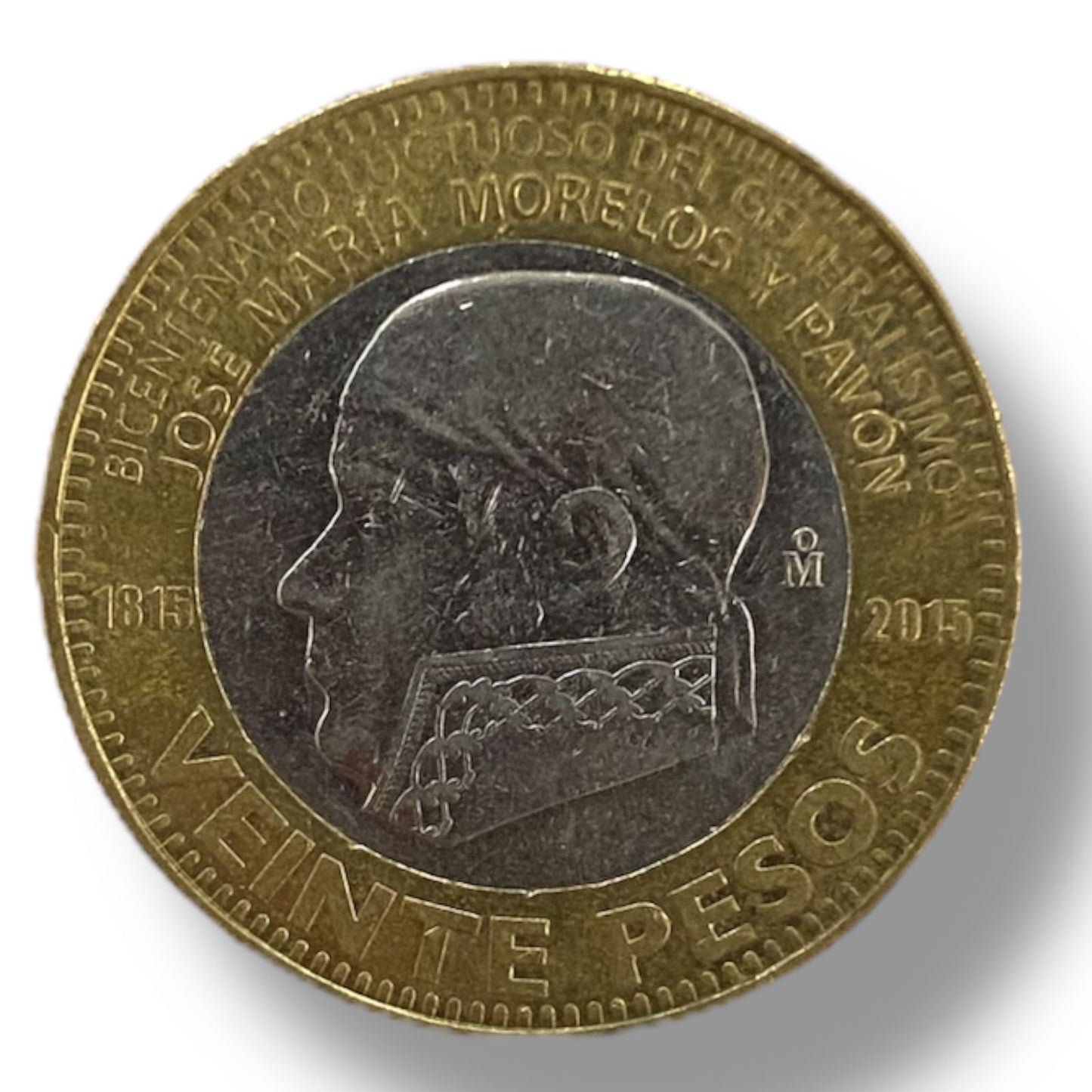 Moneda de 20 pesos Morelos y Pavón