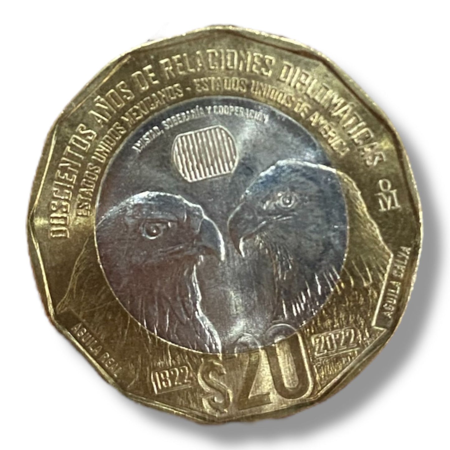 Moneda de 20 pesos Relaciones diplomáticas