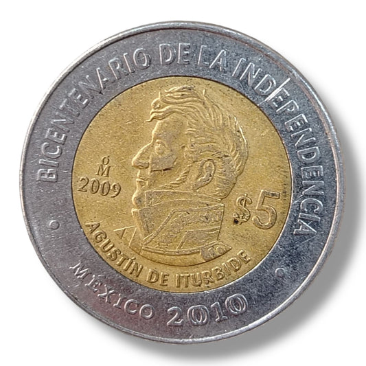 Moneda de 5 pesos Agustin Inturbide