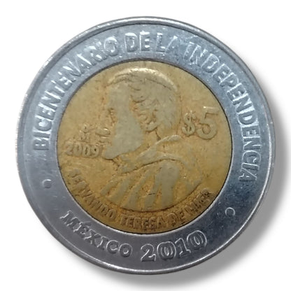 Moneda de 5 pesos Servando Tereza de Mier