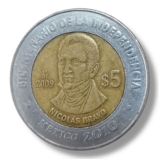 Moneda de 5 pesos Nicolas Bravo