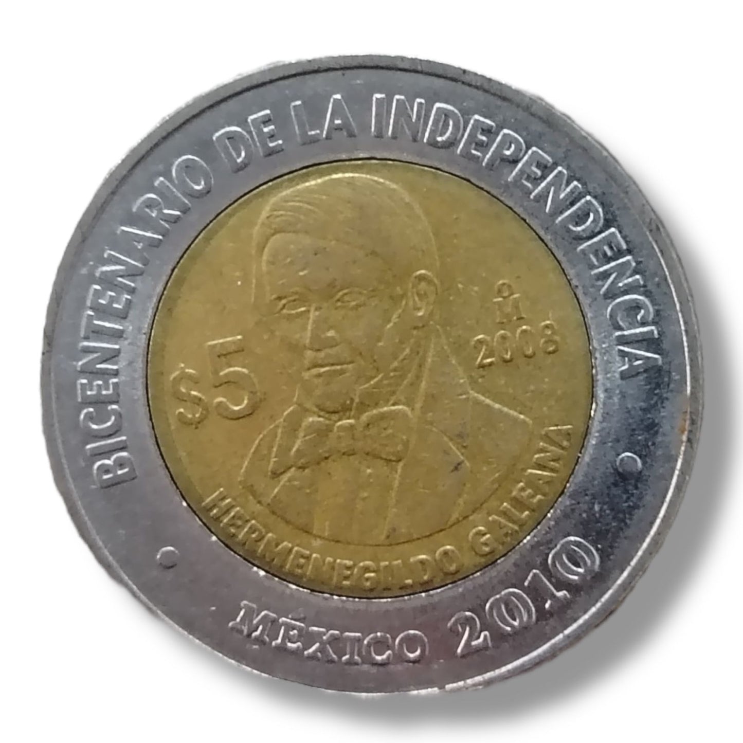 Moneda de 5 pesos Hermenegildo Galeana