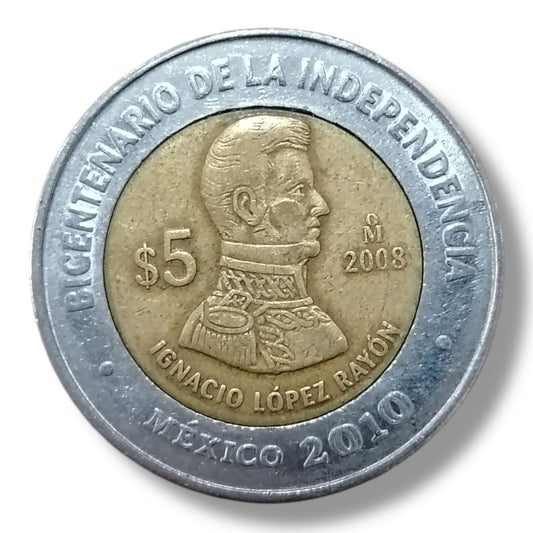 Moneda de 5 pesos Ignacio Lopez Rayón