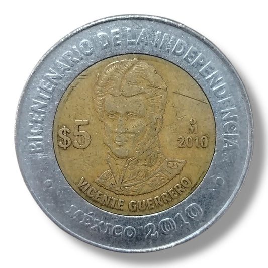 Moneda de 5 pesos Vicente Guerrero