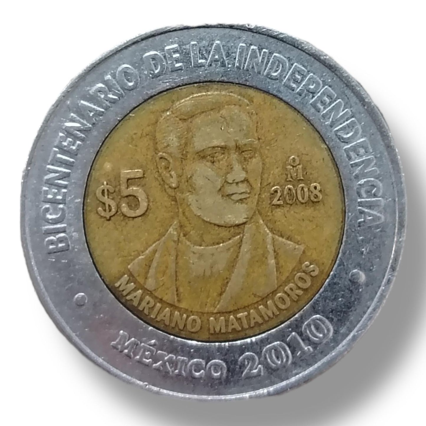 Moneda de 5 pesos Mariano Matamoros