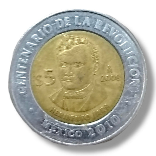 Moneda de 5 pesos Heriberto Jara