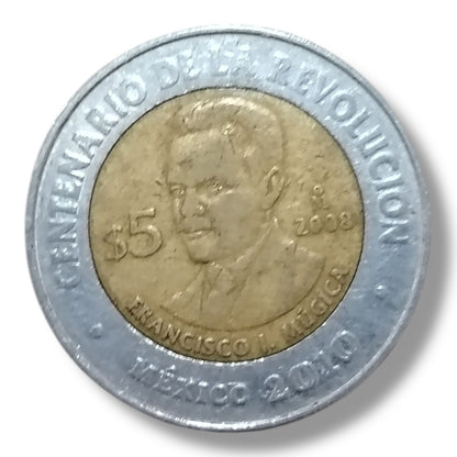 Moneda de 5 pesos Francisco I. Múgica