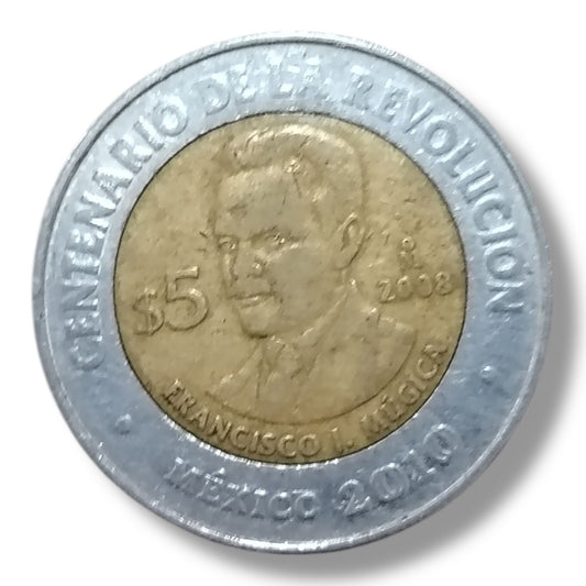 Moneda de 5 pesos Francisco I. Múgica