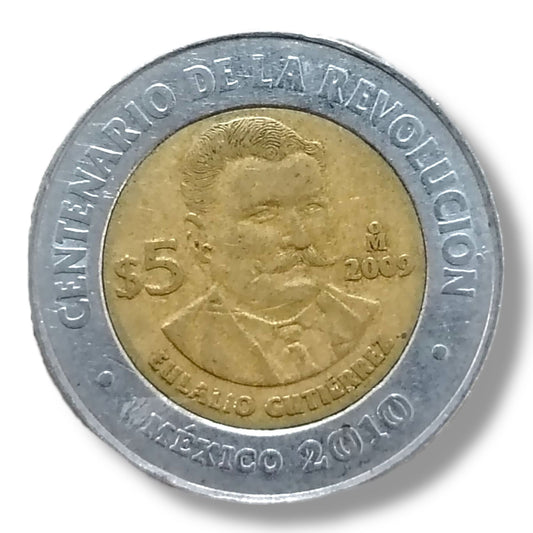 Moneda de 5 pesos Eulalio Gutiérrez