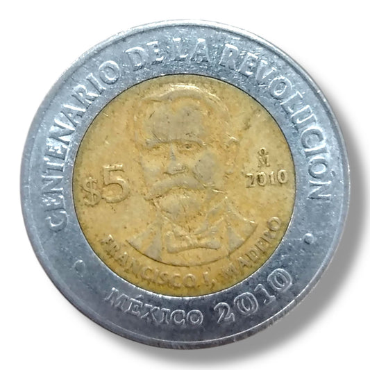 Moneda de 5 pesos Francisco I. Madero