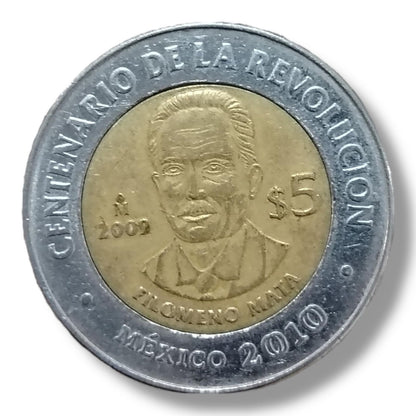 Moneda de 5 pesos Filomeno Mata