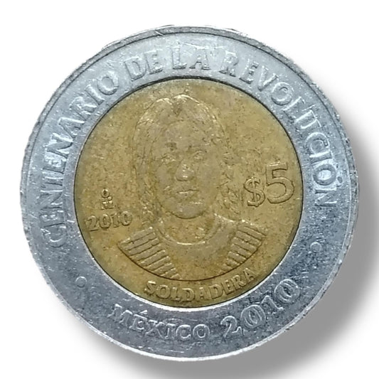 Moneda de 5 pesos Soldadera